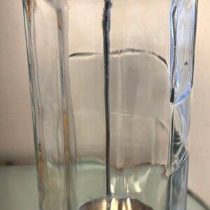 Classic Old Fashioned Soda Fountain Glass Chrome Pull-Up Straw Dispenser 11"